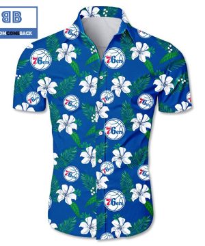 MLB Philadelphia 76ers Tropical Flower Hawaiian Shirt