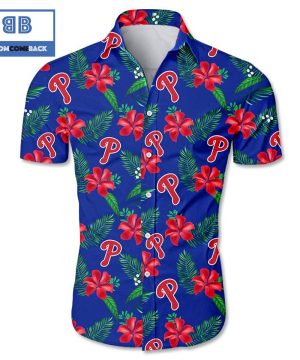 MLB Philadelphia Phillies Tropical Flower Hawaiian Shirt