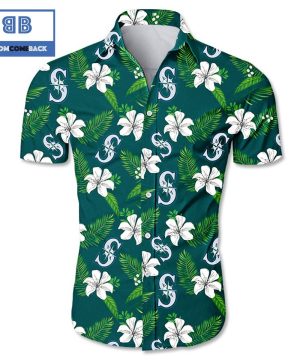 MLB Seattle Mariners Tropical Flower Hawaiian Shirt