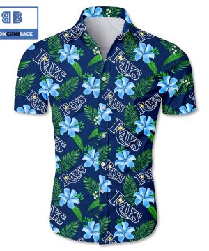 MLB Tampa Bay Rays Tropical Flower Hawaiian Shirt