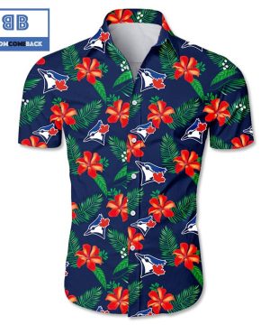 MLB Toronto Blue Jays Tropical Flower Hawaiian Shirt