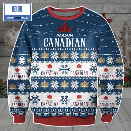 Molson Canadian Beer Christmas Ugly Sweater