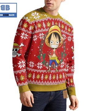 Monkey D Luffy One Piece Anime Christmas Custom Knitted 3D Sweater