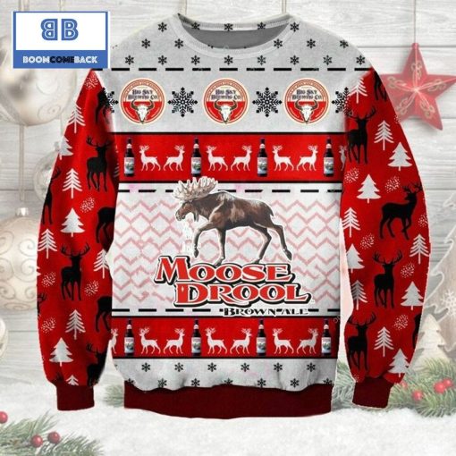 Moose Drool Brown Ale Ugly Christmas Sweater