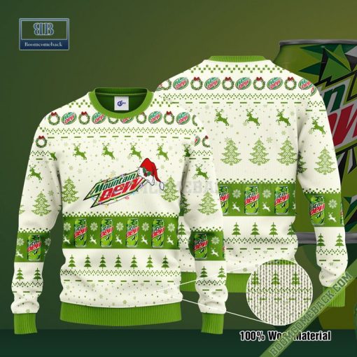 Mountain Dew Santa Hat Christmas Ugly Christmas Sweater Hoodie Zip Hoodie Bomber Jacket