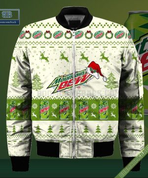 mountain dew santa hat christmas ugly christmas sweater hoodie zip hoodie bomber jacket 4 AfjWA