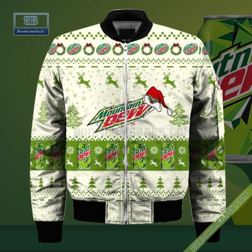 Mountain Dew Santa Hat Christmas Ugly Christmas Sweater Hoodie Zip Hoodie Bomber Jacket