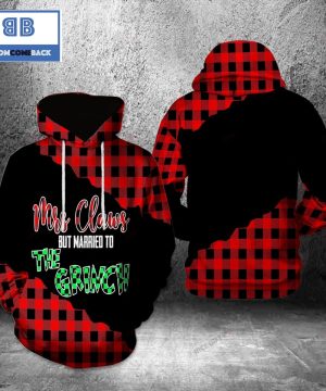 Mrs Claus But Married To The Grinch Halloween 3D Hoodie