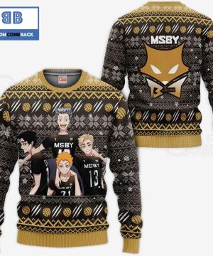 MSBY Black Jackals Haikyuu Anime Ugly Christmas Sweater