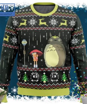 My Neighbor Totoro Rain Black Ugly Christmas Sweater