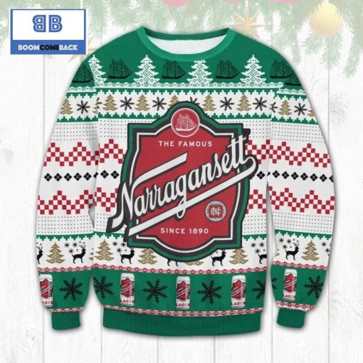 Narragansett Beer Ugly Christmas Sweater