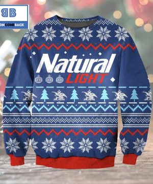 Natural Light Beer Christmas Blue Ugly Sweater