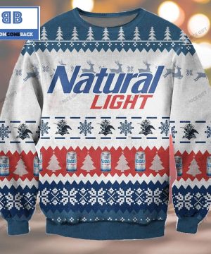 Natural Light Beer Christmas White Ugly Sweater