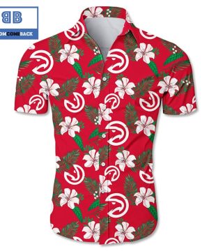 NBA Atlanta Hawks Tropical Flower Hawaiian Shirt