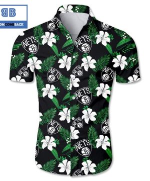 NBA Brooklyn Nets Tropical Flower Hawaiian Shirt