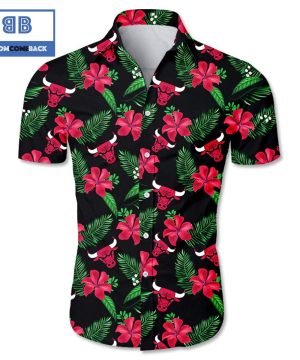 NBA Chicago Bulls Tropical Flower Hawaiian Shirt