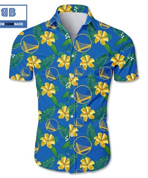 NBA Golden State Warriors Tropical Flower Hawaiian Shirt