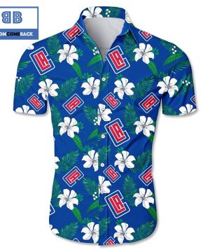 NBA Los Angeles Clippers Tropical Flower Hawaiian Shirt