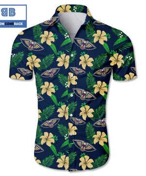 NBA New Orleans Pelicans Tropical Flower Hawaiian Shirt