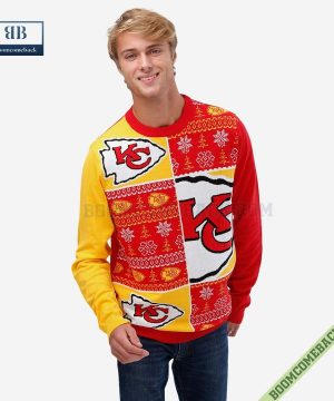 NCAA Kansas City Chiefs Big Logo Ugly Christmas Sweater