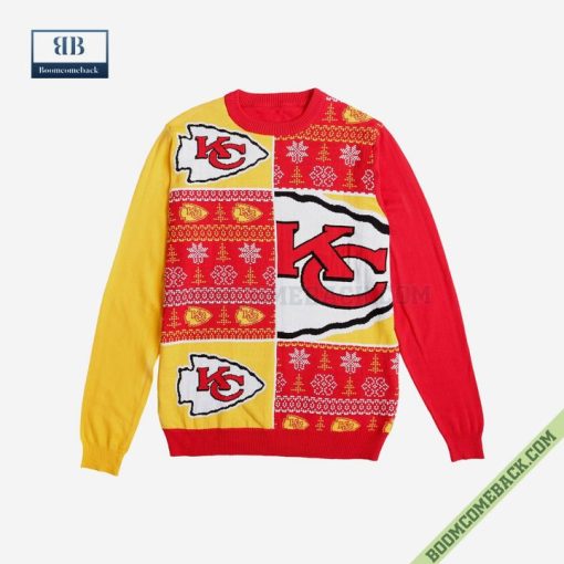 NCAA Kansas City Chiefs Big Logo Ugly Christmas Sweater