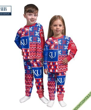 ncaa kansas jayhawks family pajamas set 9 QOIKj