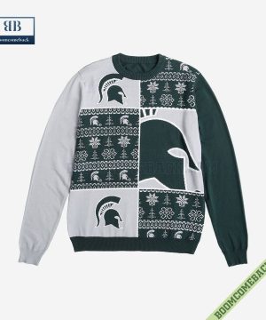 ncaa michigan state spartans big logo ugly christmas sweater 5 9x6IL