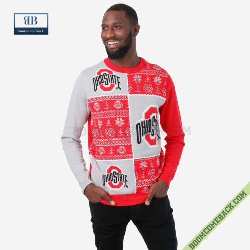 NCAA Ohio State Buckeyes Big Logo Ugly Christmas Sweater