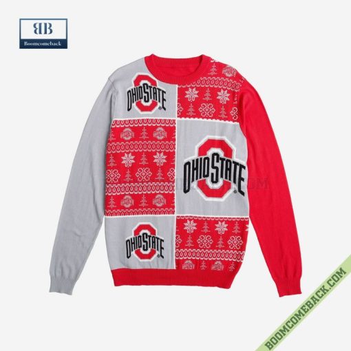 NCAA Ohio State Buckeyes Big Logo Ugly Christmas Sweater