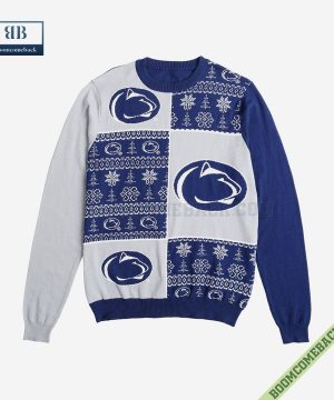 ncaa penn state nittany lions big logo ugly christmas sweater 5 7Q9sO