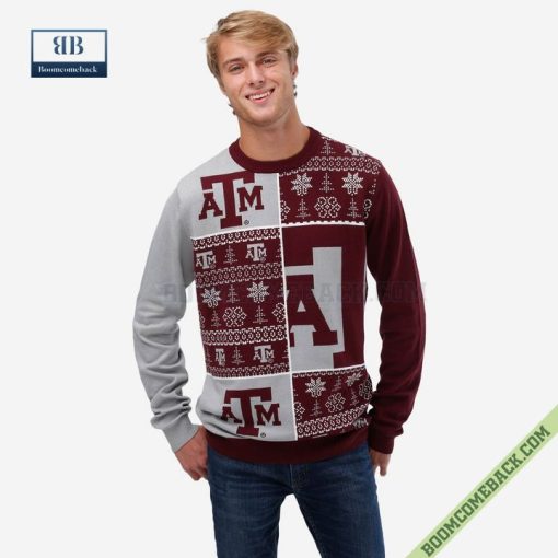 NCAA Texas A&M Aggies Big Logo Ugly Christmas Sweater