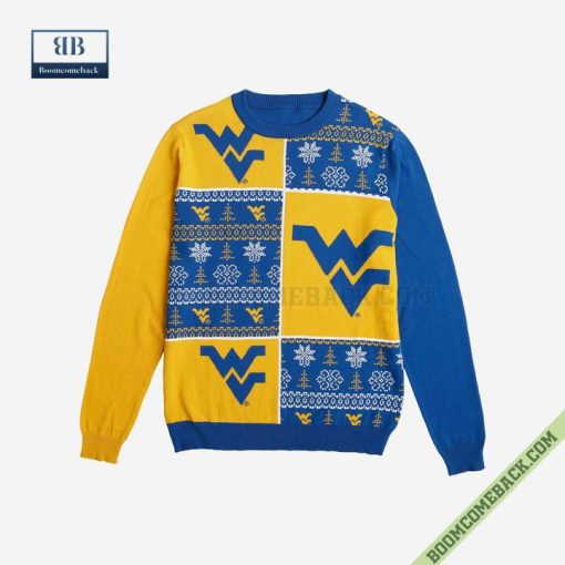 NCAA West Virginia Mountaineers Big Logo Ugly Christmas Sweater