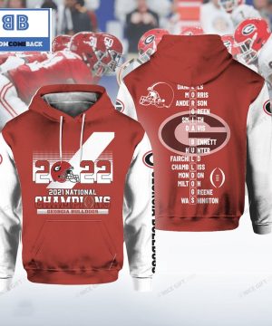 ncaaf georgia bulldogs national champions 2022 red 3d hoodie 3 WqADm