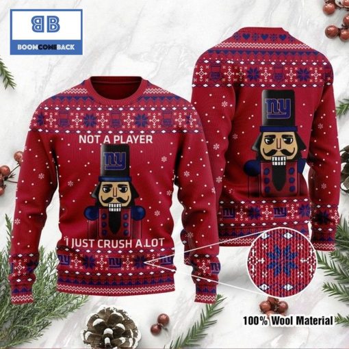 New York Giants Not A Player I Just Crush Alot Ugly Christmas Sweater