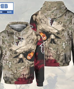 NFL Atlanta Falcons Camouflage Skull 3D Hoodie