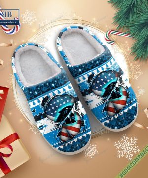 NFL Carolina Panthers Christmas Indoor Slip On Slippers