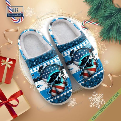 NFL Carolina Panthers Christmas Indoor Slip On Slippers