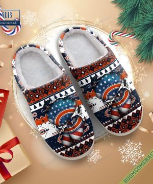 NFL Chicago Bears Christmas Indoor Slip On Slippers