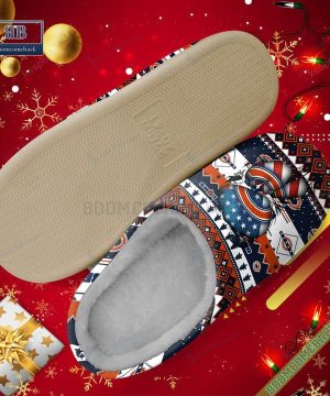 NFL Chicago Bears Christmas Indoor Slip On Slippers