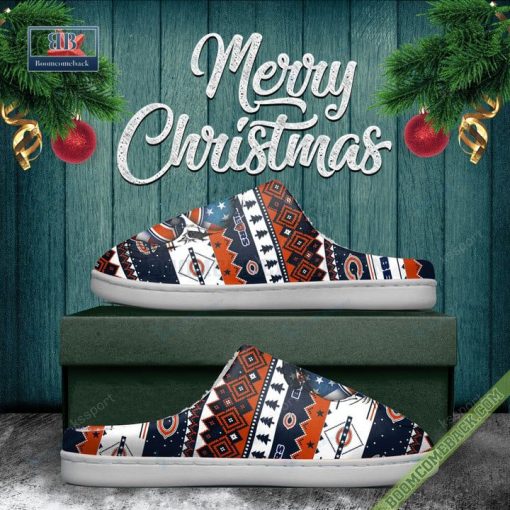 NFL Chicago Bears Christmas Indoor Slip On Slippers