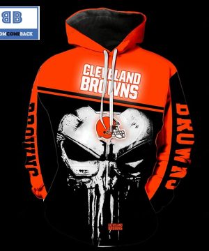 NFL Cleveland Browns Skull 3D Hoodie