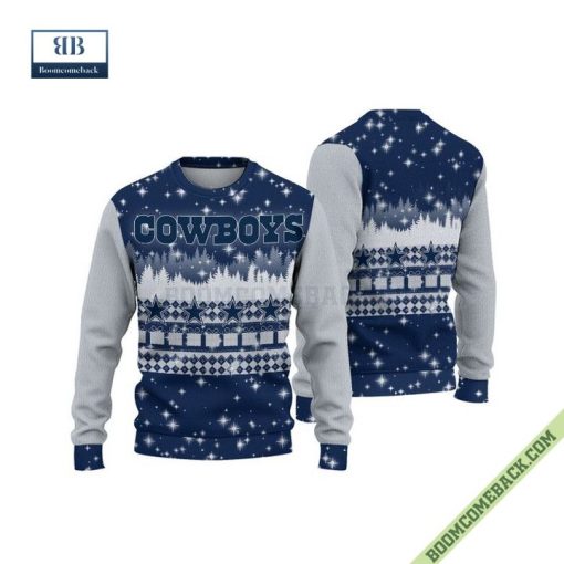 NFL Dallas Cowboys Christmas Forrest Ugly Sweater