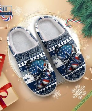 NFL Dallas Cowboys Christmas Indoor Slip On Slippers