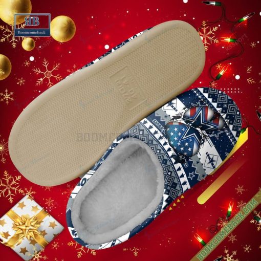 NFL Dallas Cowboys Christmas Indoor Slip On Slippers