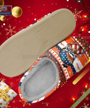 NFL Denver Broncos Christmas Indoor Slip On Slippers