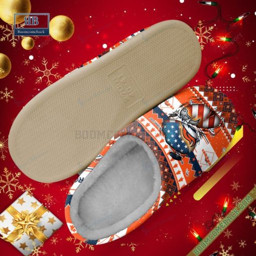 NFL Denver Broncos Christmas Indoor Slip On Slippers