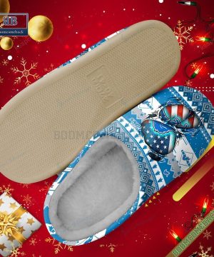 NFL Detroit Lions Christmas Indoor Slip On Slippers