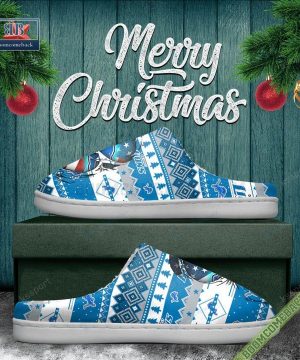 nfl detroit lions christmas indoor slip on slippers 5 J6HrU