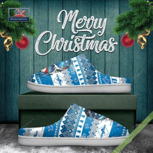 NFL Detroit Lions Christmas Indoor Slip On Slippers