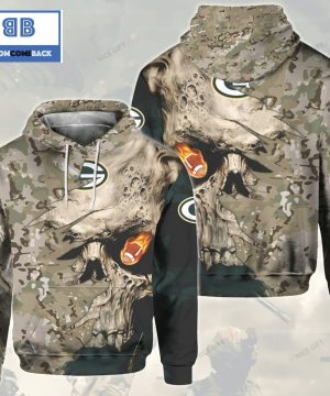 NFL Green Bay Packers Camouflage Skull 3D Hoodie